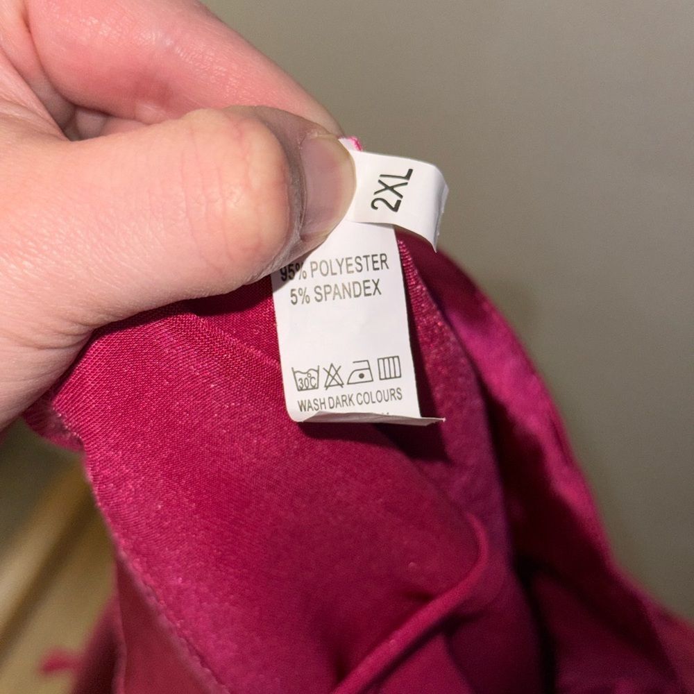 Satin Joggers in Vibrant Pink - Picture 5 of 5